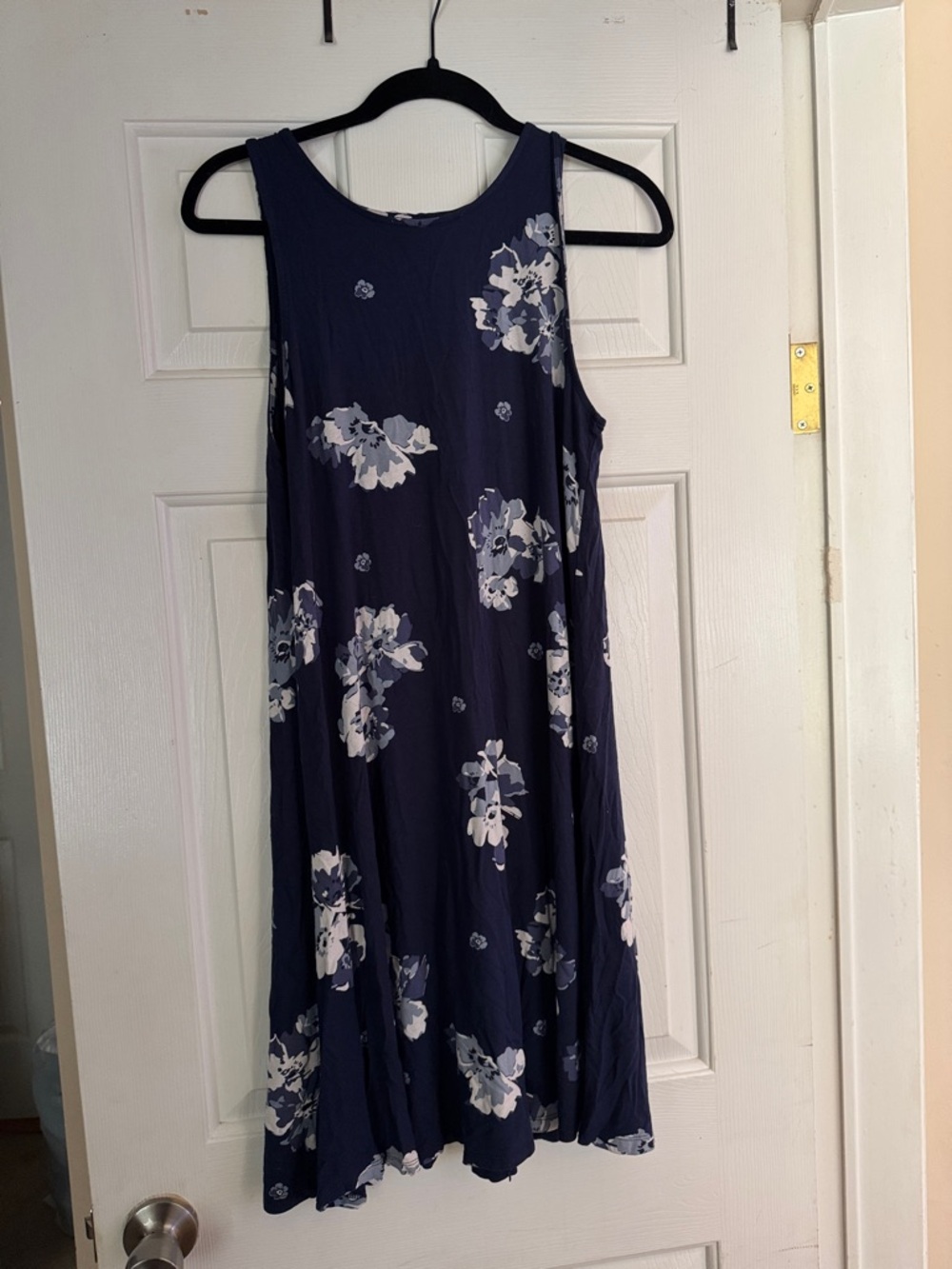 Old Navy Navy Blue Floral Midi Dress - Picture 3 of 3